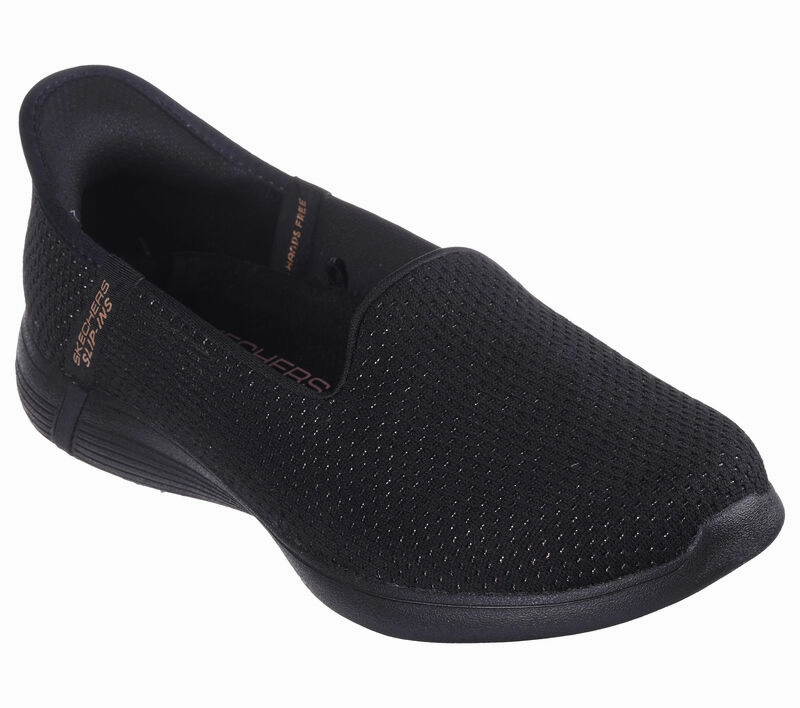 Skechers Women's Slip-Ins (Hands Free) On-The-Go Swift Shoe - Black Comfortable Step Shoes