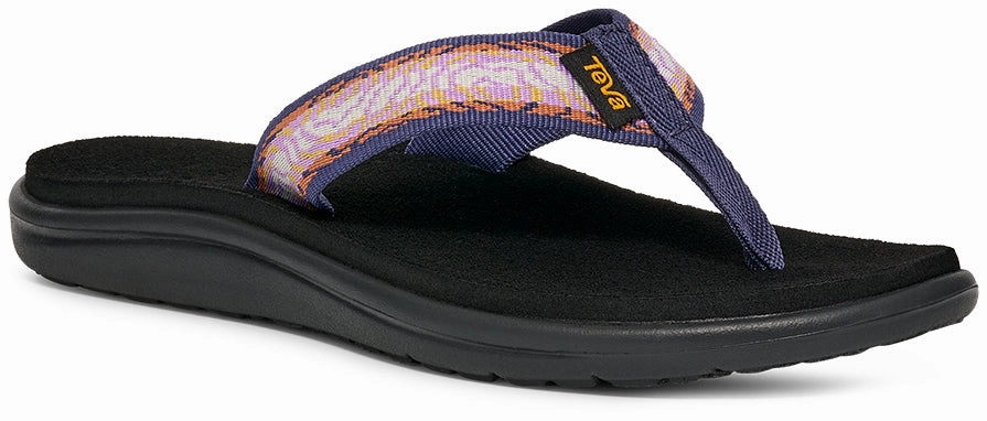 Comfortable Footbed Teva Women's Voya Flip Sandal - Archive Topo Lupine