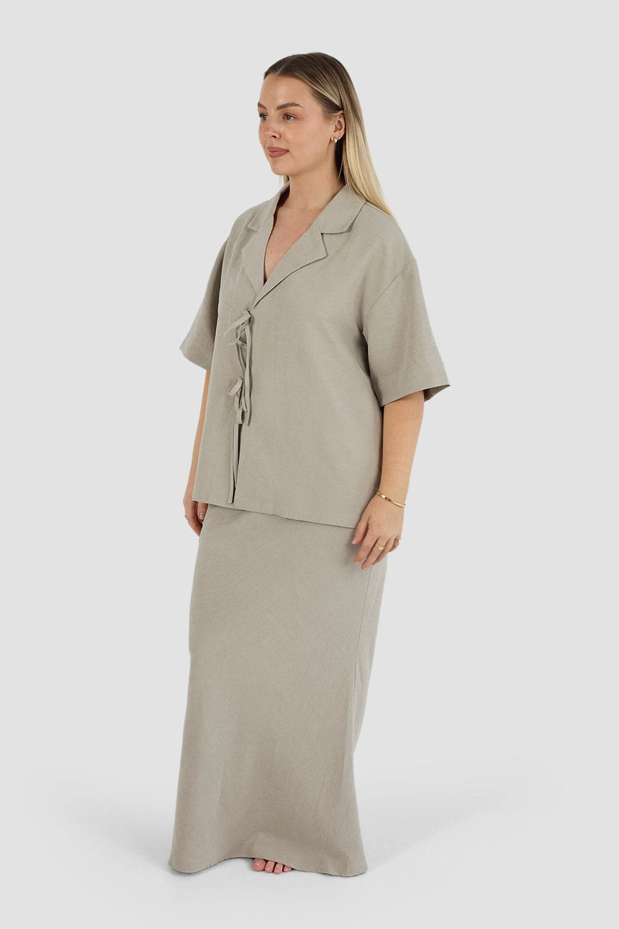 Detachable Tie Plant Based Material INDI SKIRT STONE