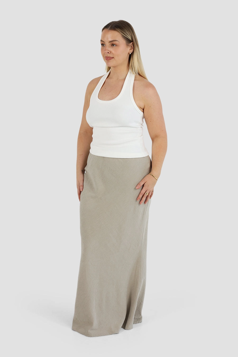 Hidden Zipper INDI SKIRT STONE