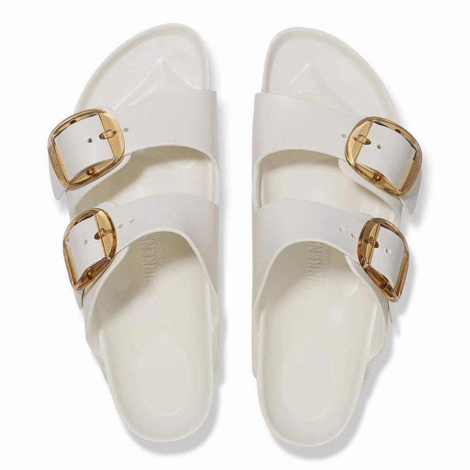 Everyday Outdoor Shoes Comfy Vacation Sandals Birkenstock Women's Arizona Big Buckle EVA - Eggshell