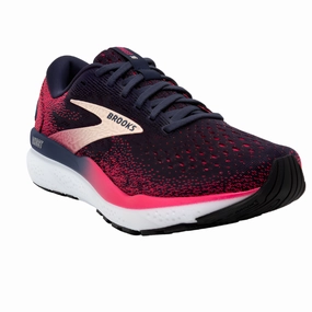 Ad Shoot Dry Feet Brooks Women's Ghost 16 Sneaker - Peacoat/Raspberry/Apricot