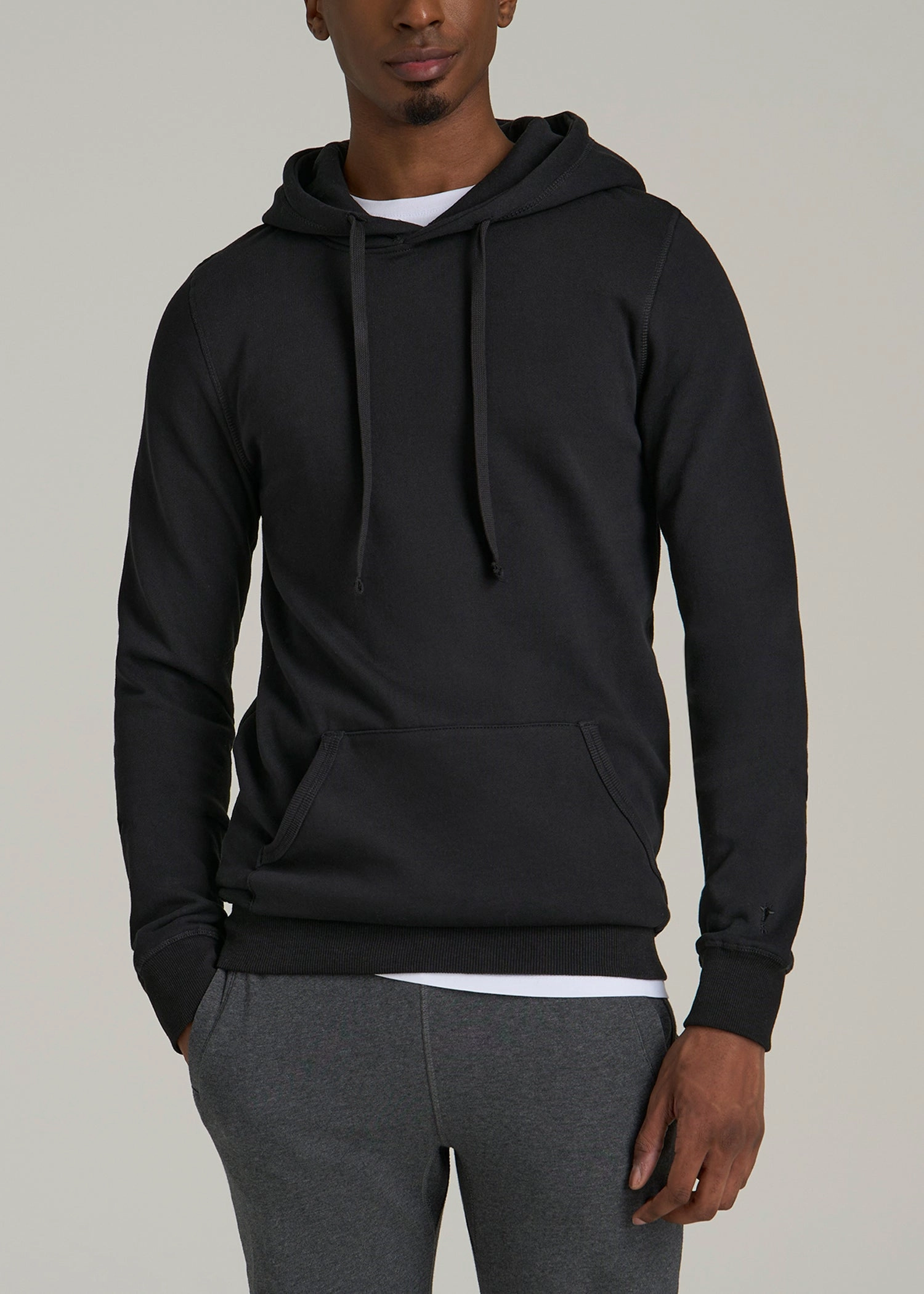 Festival Outfit Wearever 2.0 Fleece Hoodie for Tall Men in Black