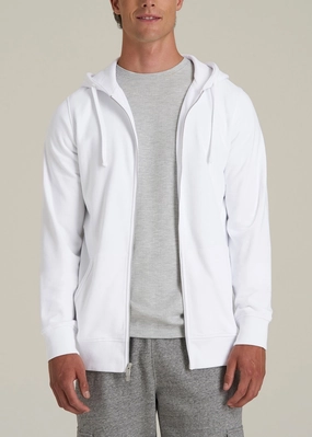 Wearever 2.0 French Terry Full-Zip Hoodie for Tall Men in White Casual apparel