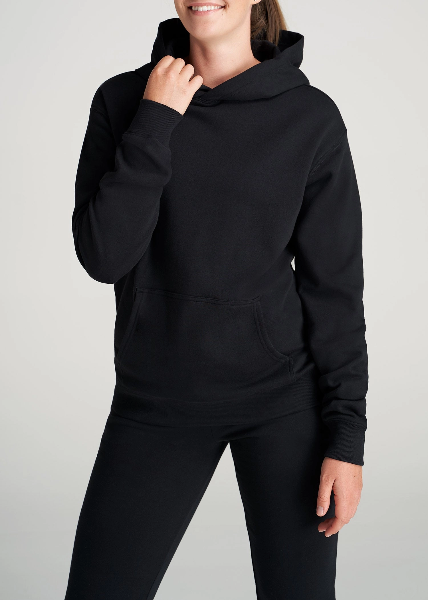 Chill Layer product generic practicality Wearever Fleece Relaxed Fit Women's Tall Hoodie in Black