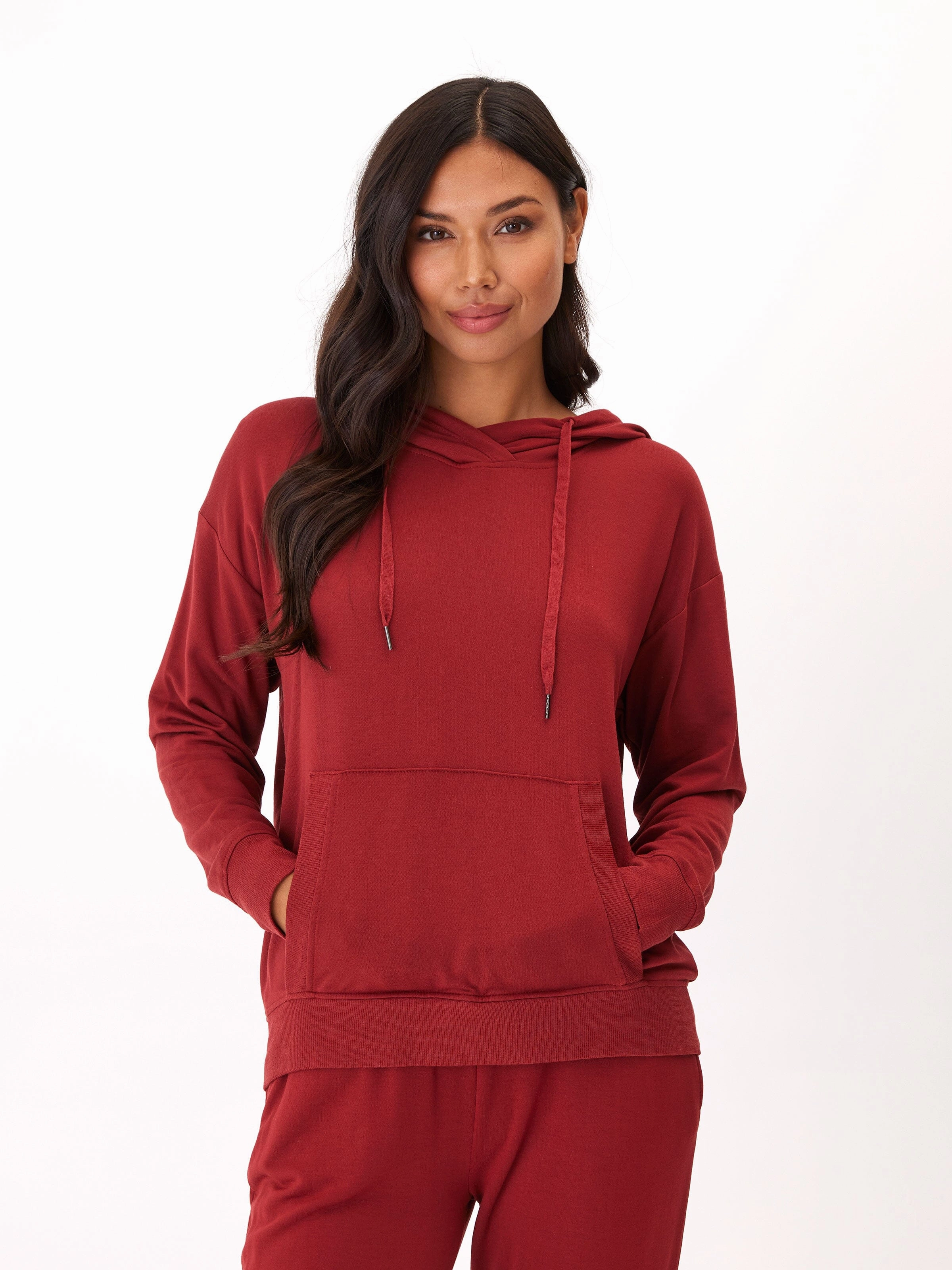 Versatile Design MultiPocketLayout Madge Feather Fleece Pullover Hoodie