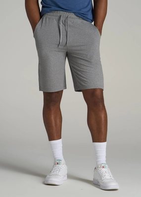 Stay Cool Wear MultiPurposeUtility Weekender Stretch Lounge Shorts for Tall Men in Heathered Grey