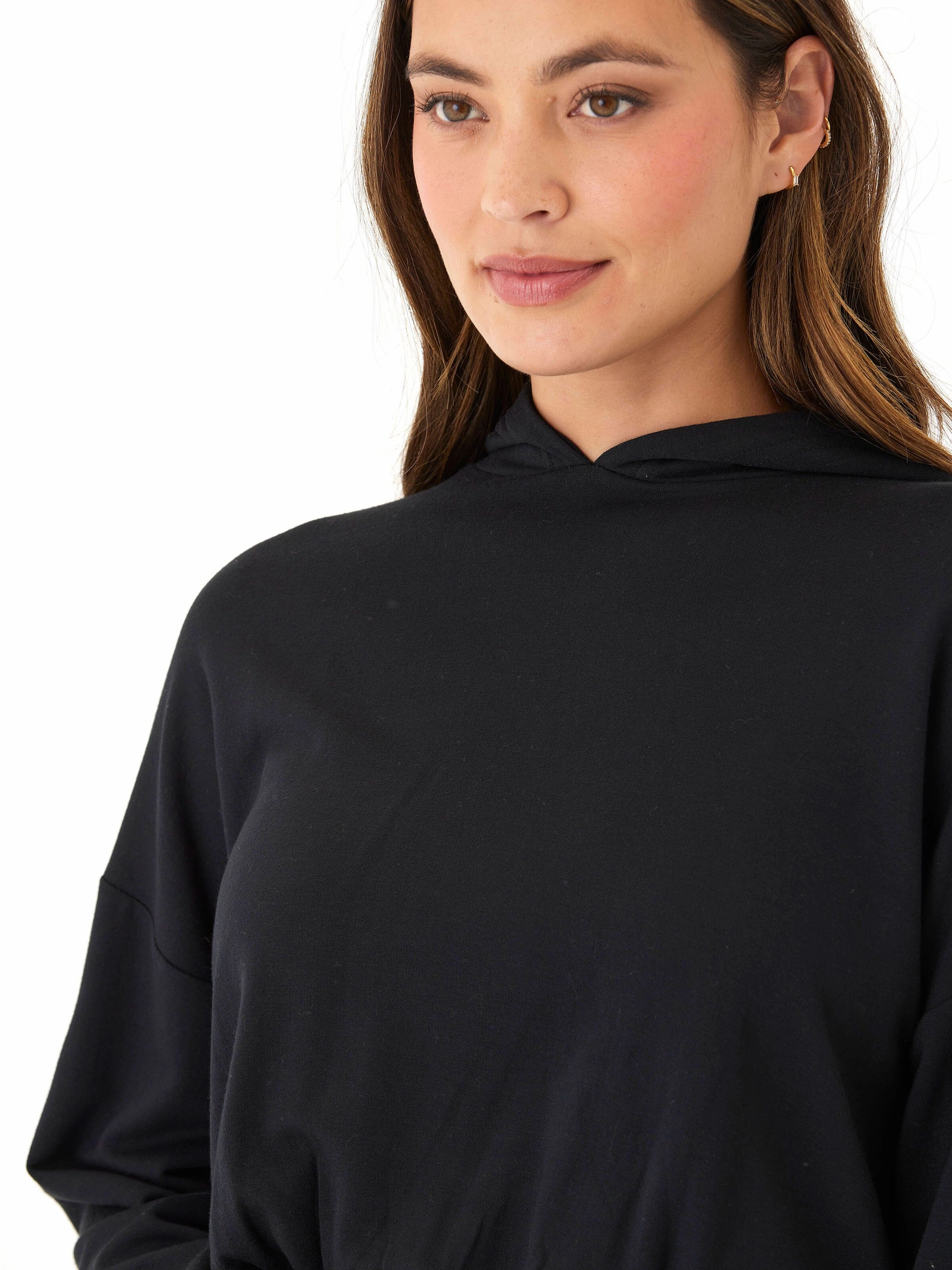 Wenda Feather Fleece Pullover Hoodie Weekend Style
