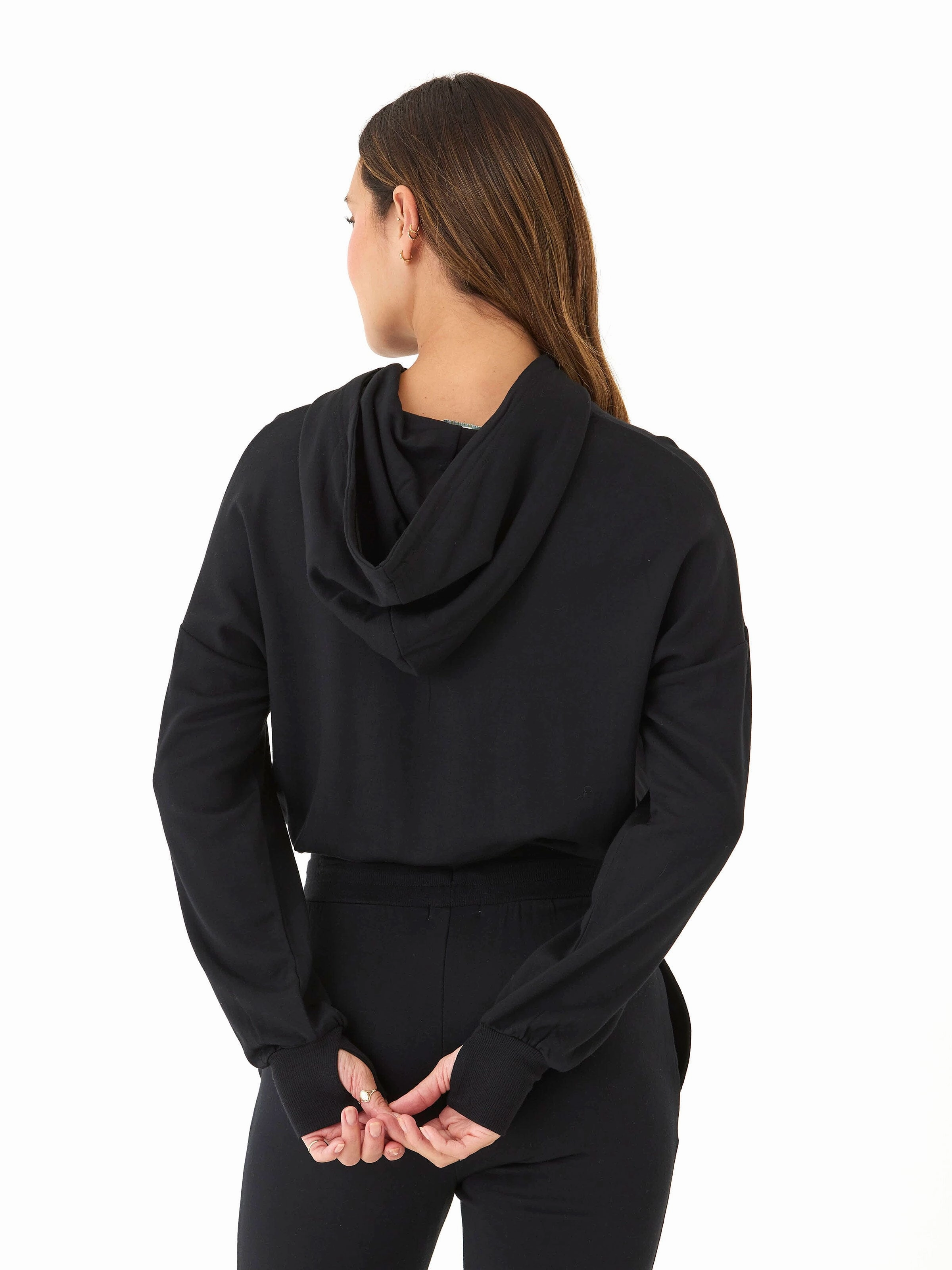 Wenda Feather Fleece Pullover Hoodie Dynamic flex Structured Casual Fit