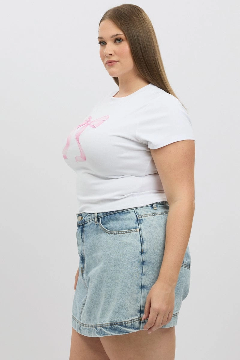 White Baby Tee Short Sleeve Crew Neck light layering Ultimate Wear