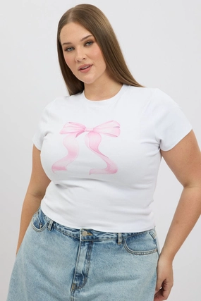 White Baby Tee Short Sleeve Crew Neck Sporty Top LongLastingColor