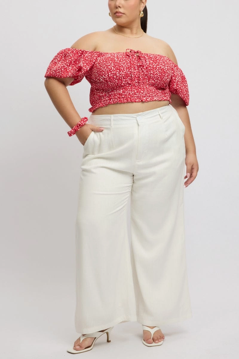 OdorResistantTreatment White Double Layer Linen White Pants