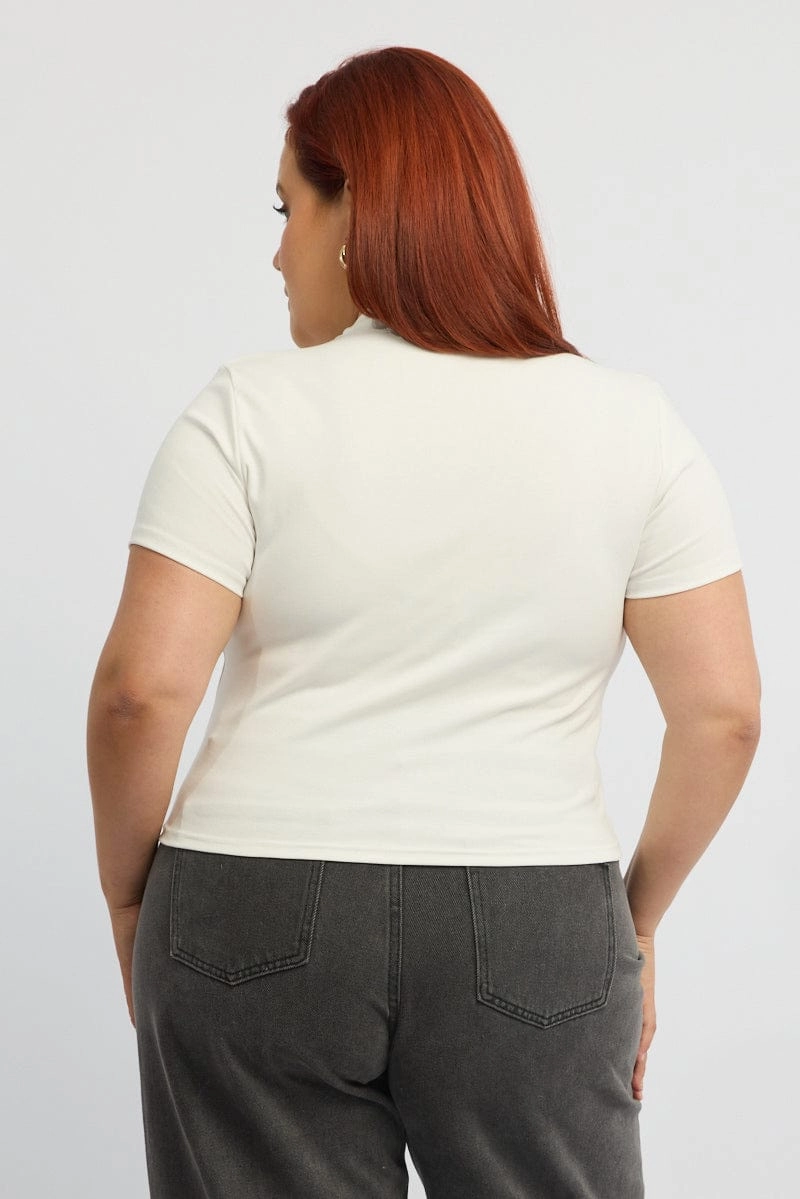 Recommended White Graphic T-shirt Short Sleeve Crew Neck