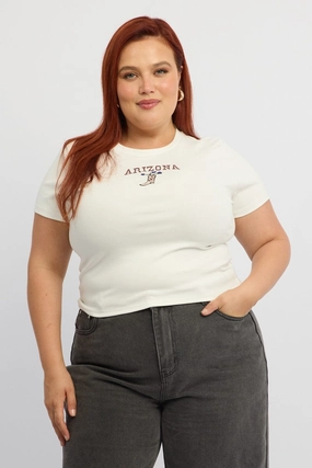 Thermal regulation White Graphic T-shirt Short Sleeve Crew Neck