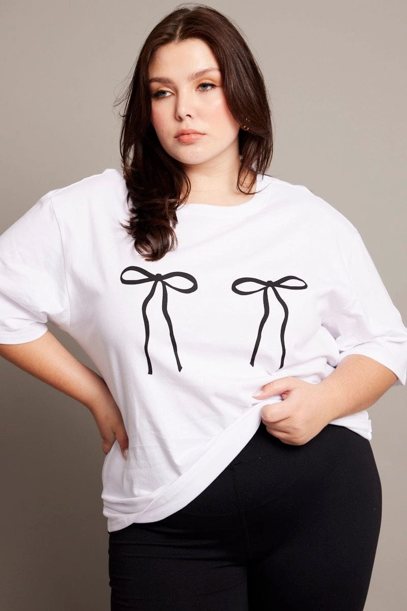 Layered Comfort cyber monday White Graphic T-shirt Short Sleeve Crew Neck