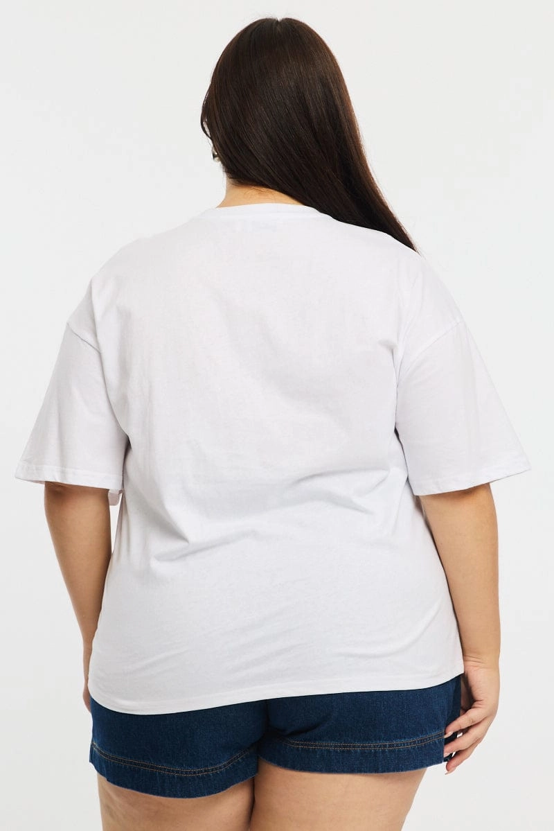 Flattering Cut Natural Fiber Blend White Matcha Tee Short Sleeve