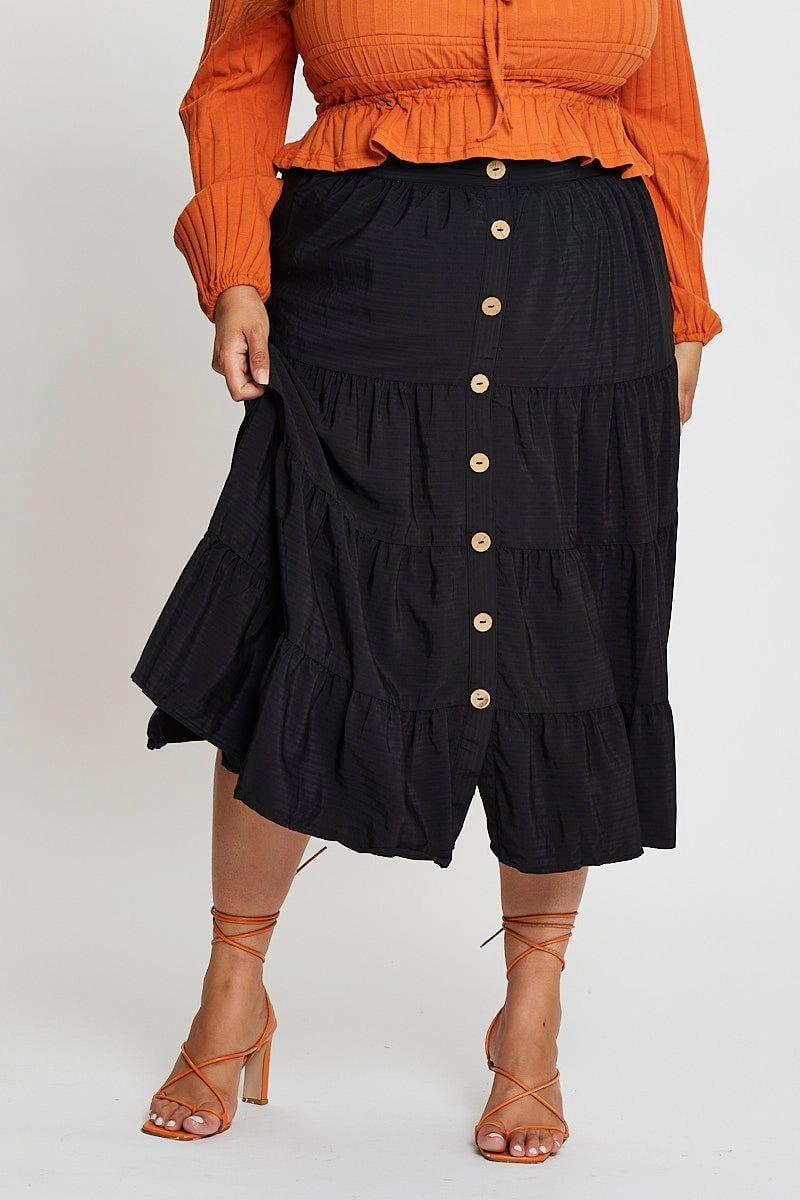 Chill Feel Performance Wear White Midi Skirt Mock Button