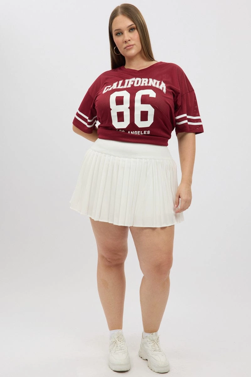 Collector??s Item White Pleated Tennis Skirt with Shorts Underneath