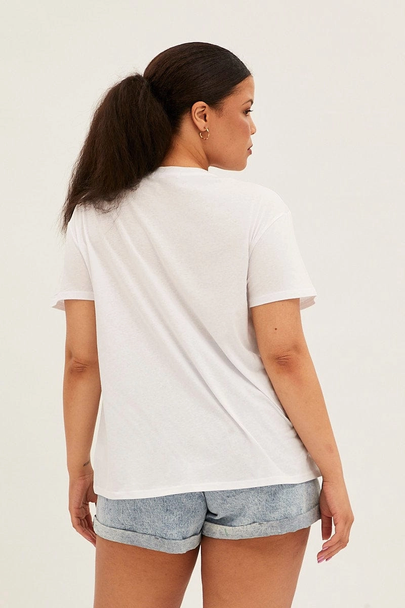 White Short Sleeve White San Francisco T-shirt Autumn Wear