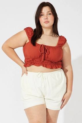 White Shorts Mid Rise Linen Blend Casual Elegance High Waist