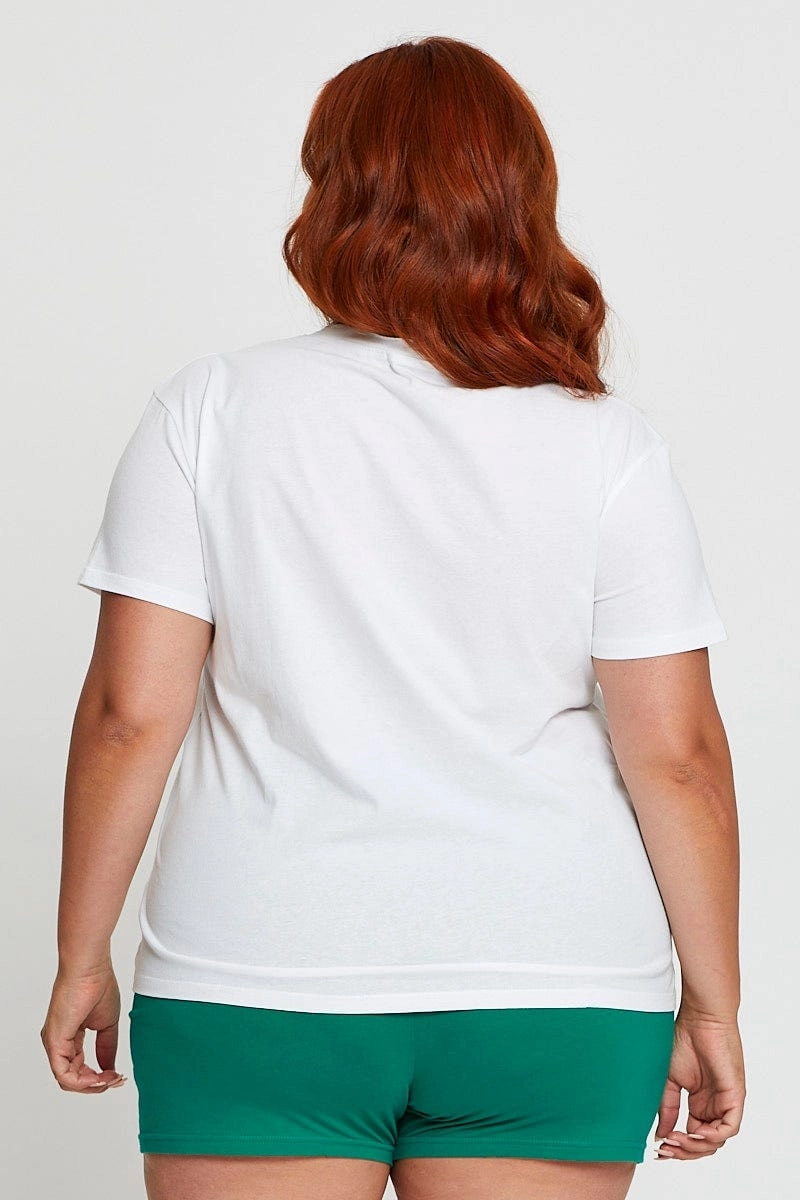White Sleeve T-shirt San Francisco Embroidered Short All-Day Wear Comfort Stretch Wear