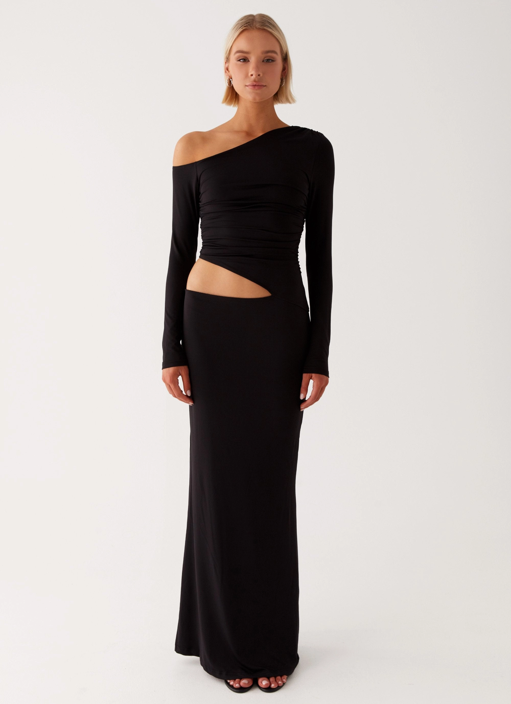 Sophisticated Appeal Moment Light Good Vibrations Maxi Dress - Black