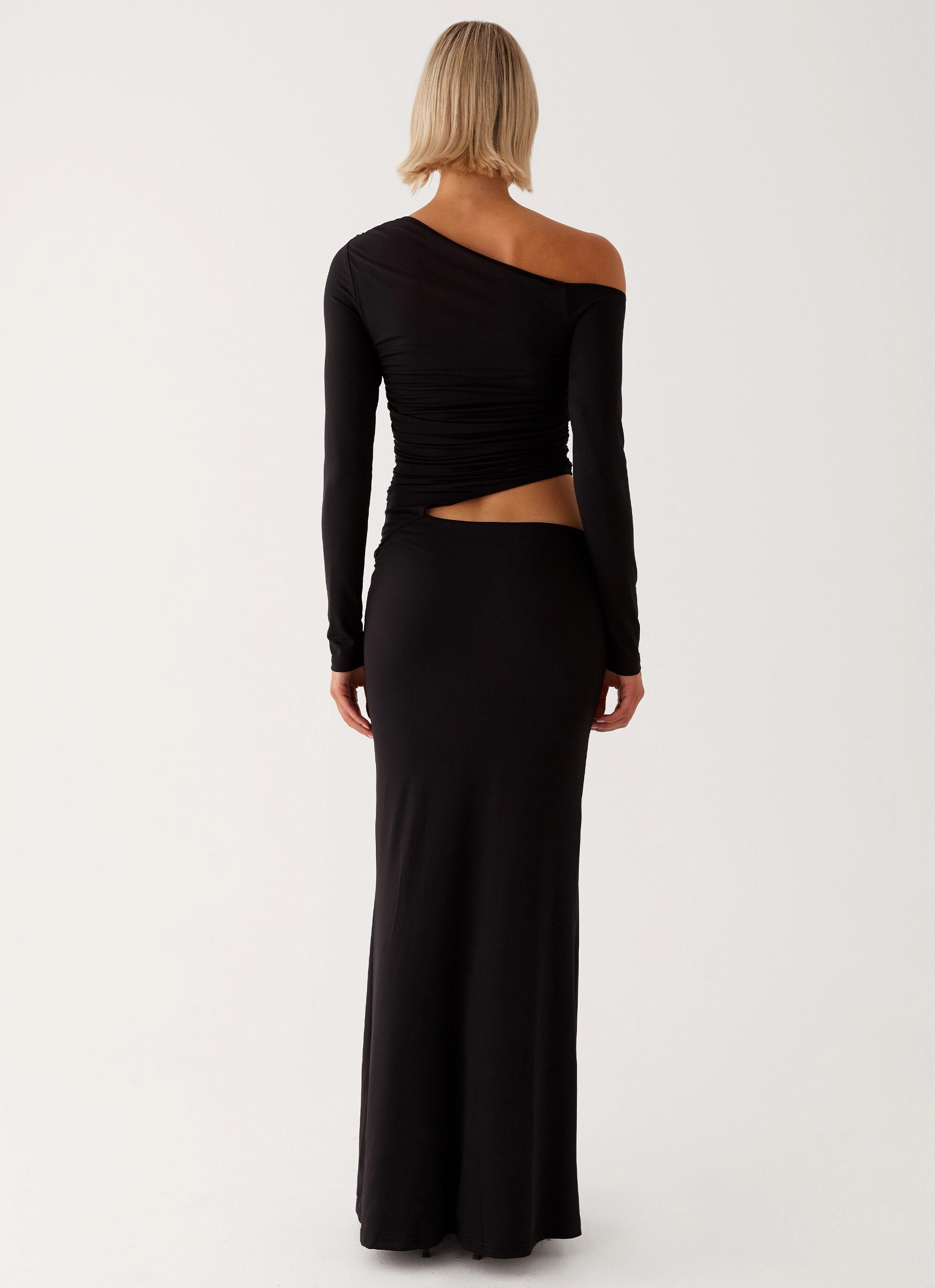 Good Vibrations Maxi Dress - Black Belted-Style