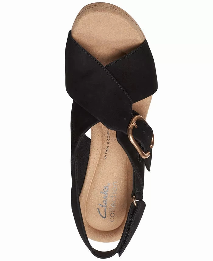 Environmentally Friendly Footbed Clarks Women's Giselle Dove Sandals - Black