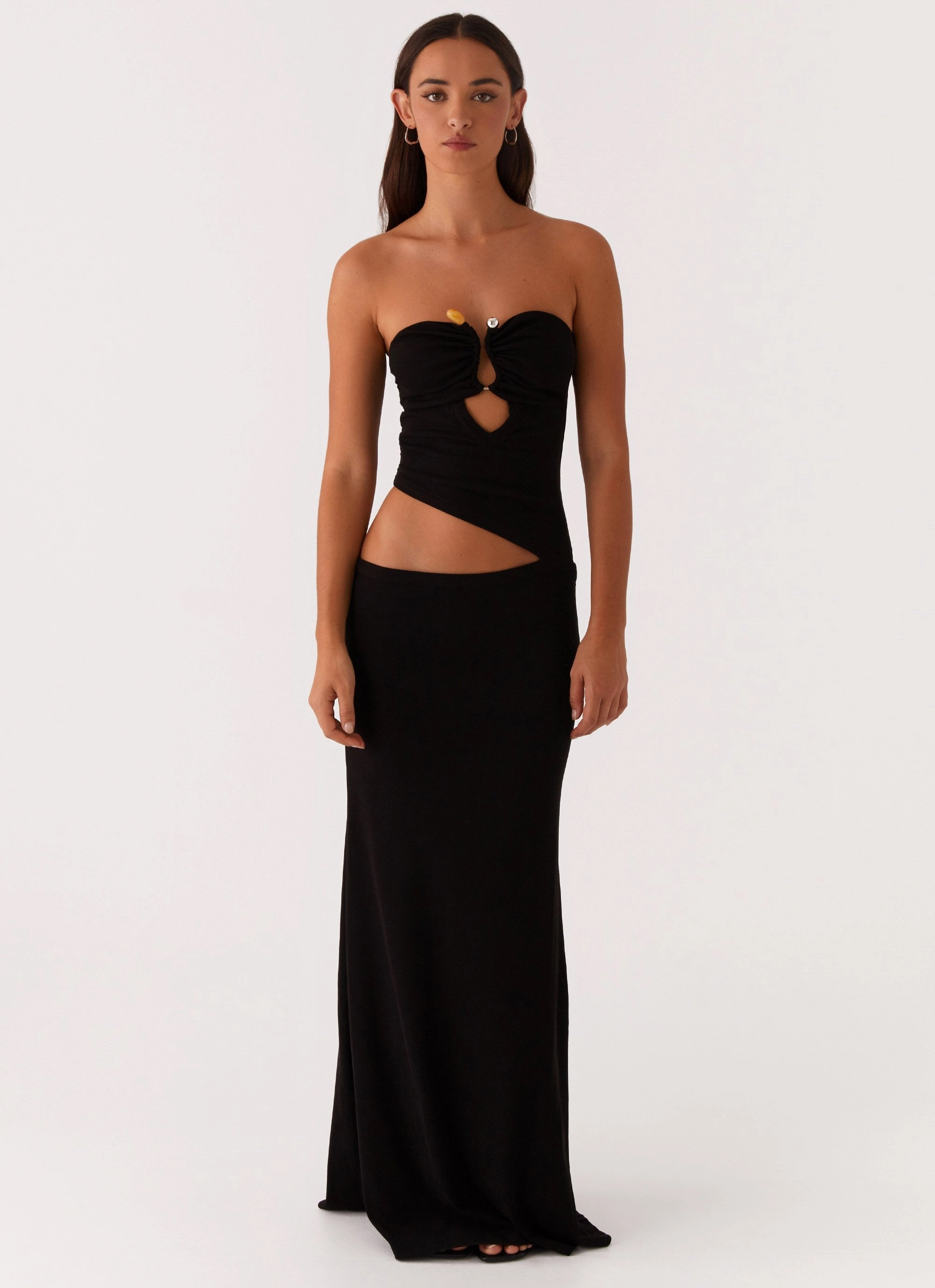 Wild Roses Maxi Dress - Black Easy Look Practical-Style