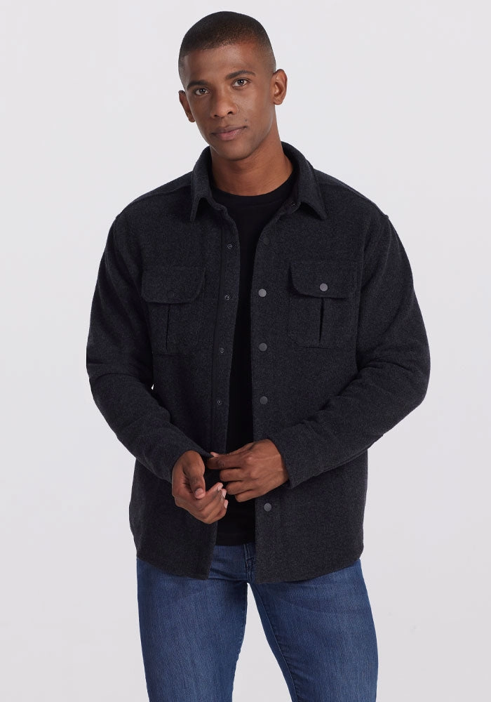 AdjustableDrawstring Wilder Shirt Jac - Carbon Black