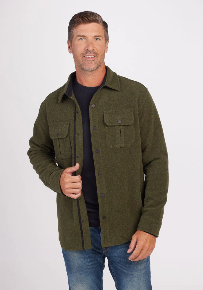 Glow In The Dark Accents Wilder Shirt Jac - Dark Forest