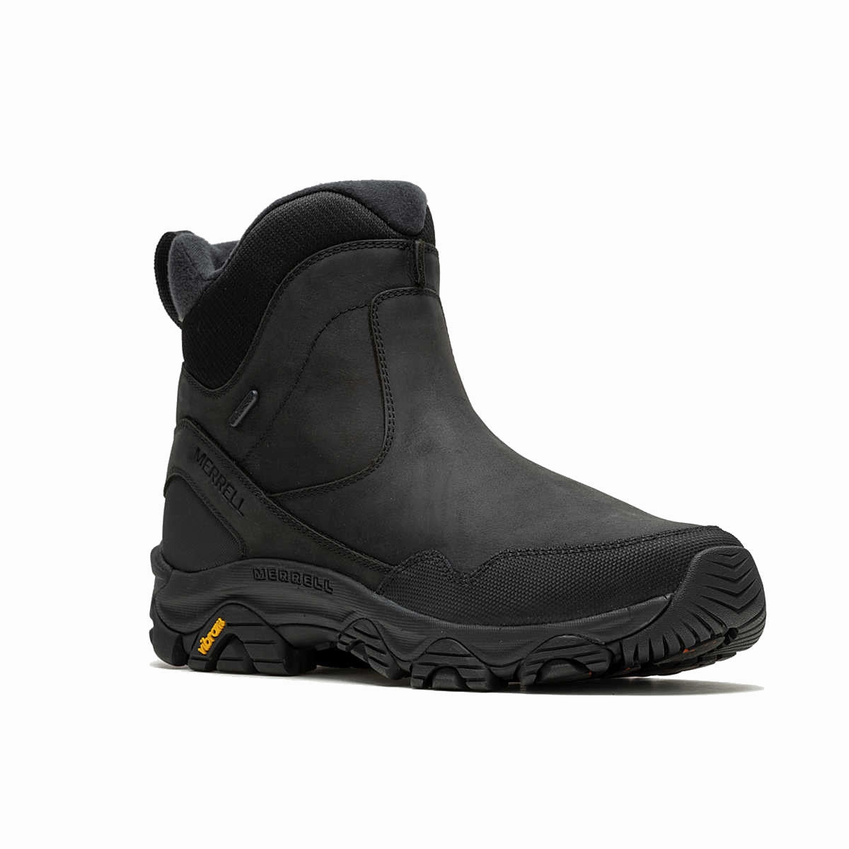 Reinforced Form Weekend Wanderer Minimal Mood Merrell Men's Coldpack 3 Thermo Tall Zip Waterproof Boot w/ Arctic Grip  - Black