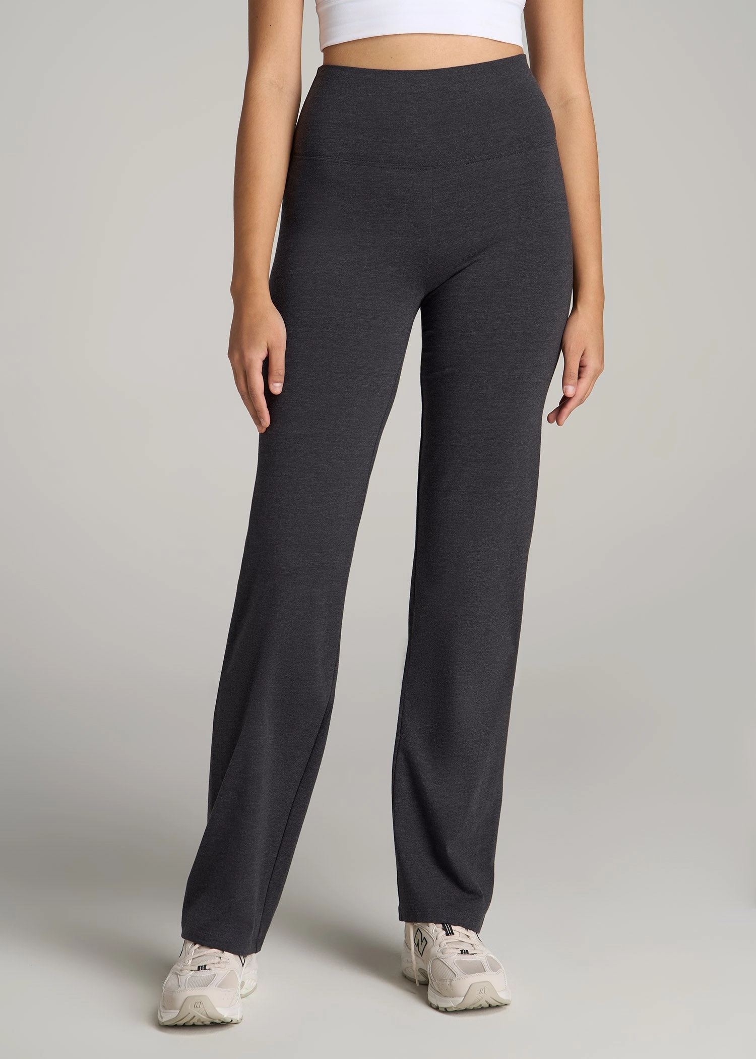 Breathable Design Women's Straight Leg Cotton Legging in Shadow Grey Mix