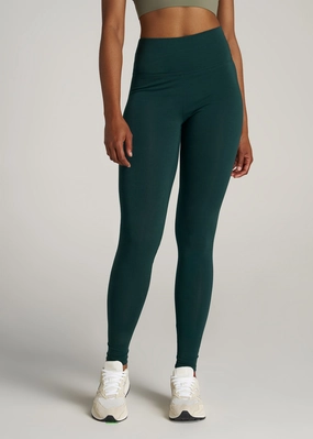 Women's Tall Cotton Leggings in Emerald Smart Fit