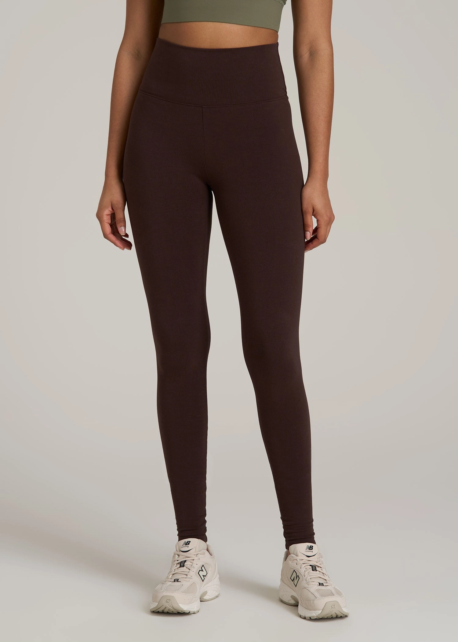 Outdoor Lover Skin Friendly Women's Tall Cotton Leggings in Espresso