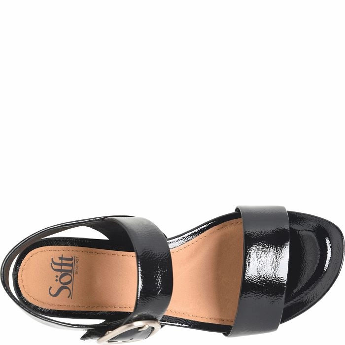Casual Travel Shoes Women's Vaya Wedge Sandals - Black Patent