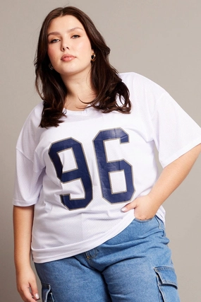 Relaxed Flex White Graphic T-shirt Short Sleeve Crew Neck