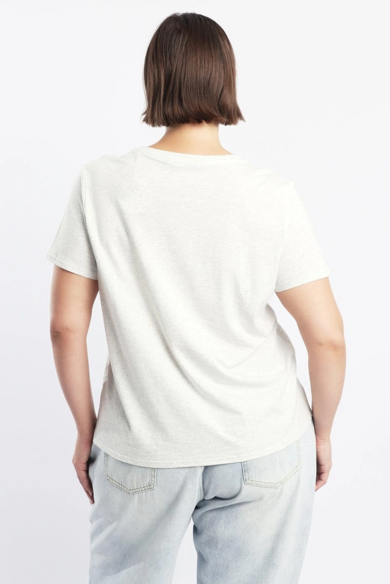 Grey Graphic T Shirt Short Sleeve Crew Neck Comfort and Ease
