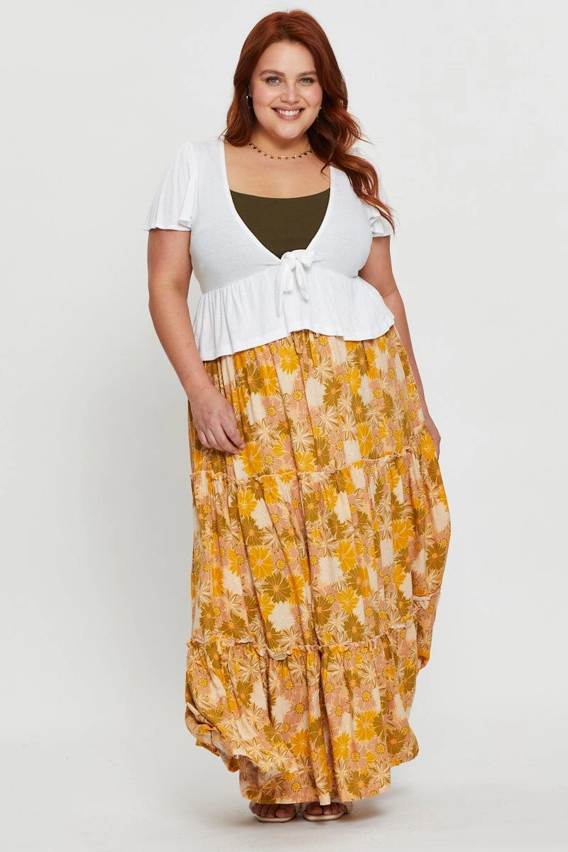 White Cardigan Short Sleeve Jersey Tie Up Elasticated Waistband