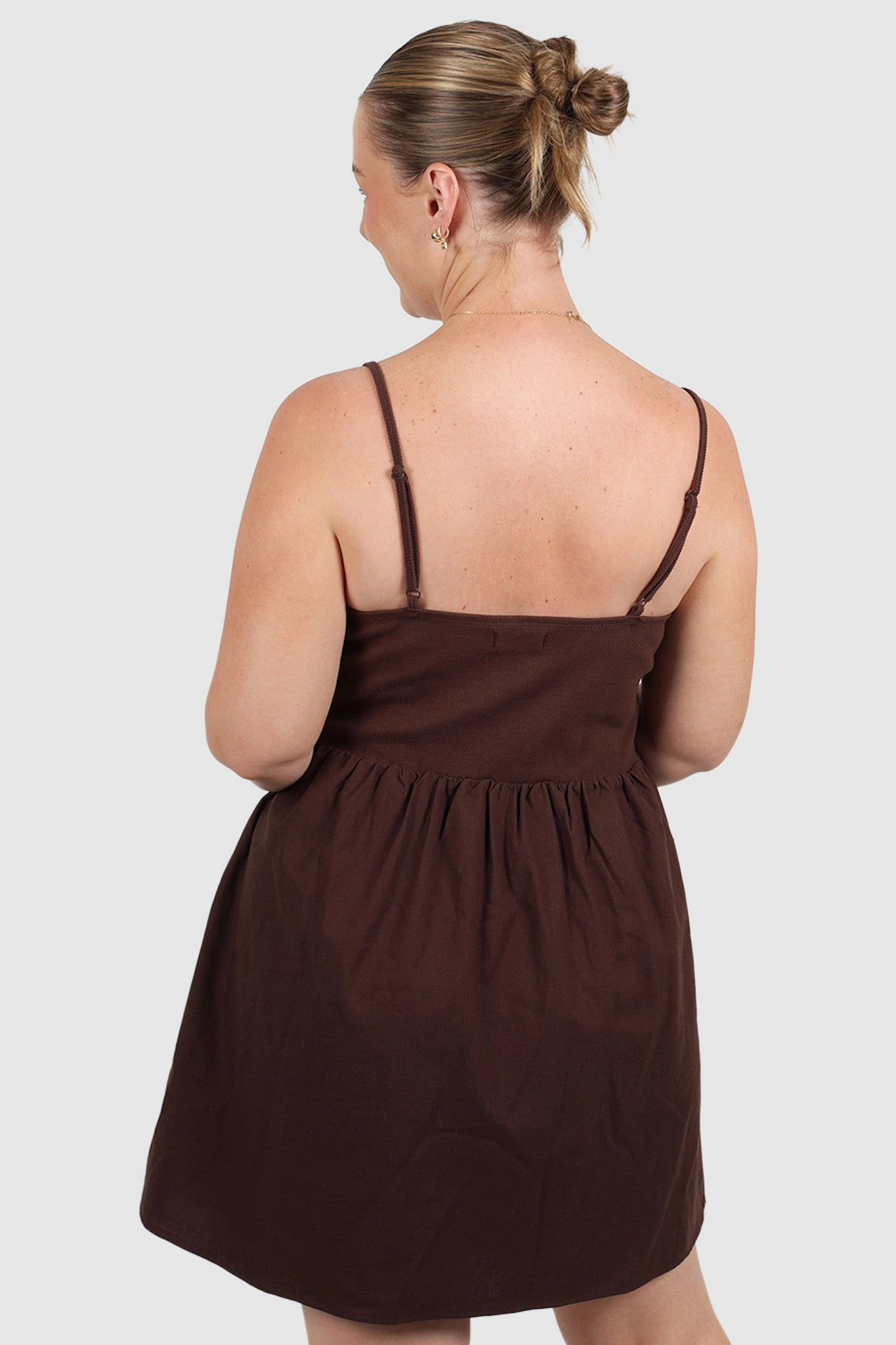 ZAREN MINI DRESS CHOCOLATE Soft Comfort