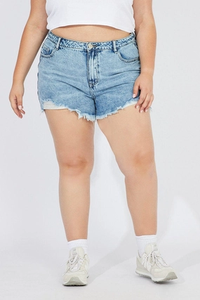 Denim Relaxed Shorts High Rise Comfy Look