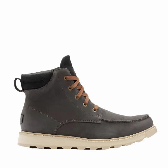 Sturdy Construction Textured Grip Pattern Sorel Men's Madison II Waterproof Moc Toe Boot - Coal